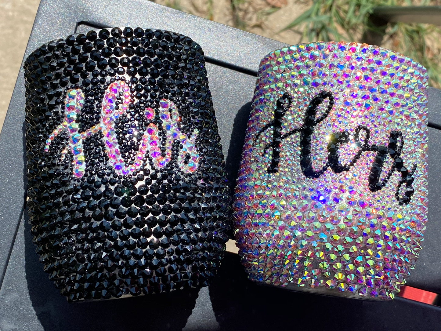 Custom Stainless Steel FULL Bling 12 ounce Wine Tumbler