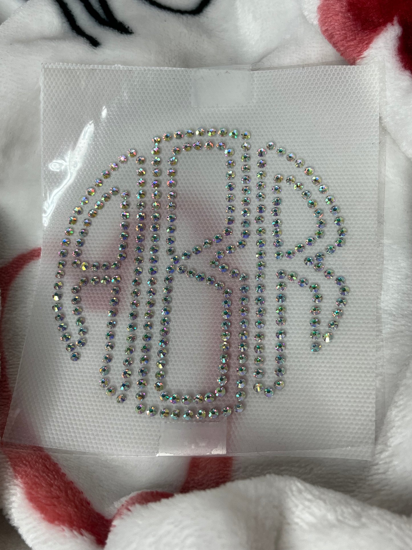 Custom Monogram Rhinestone Transfer